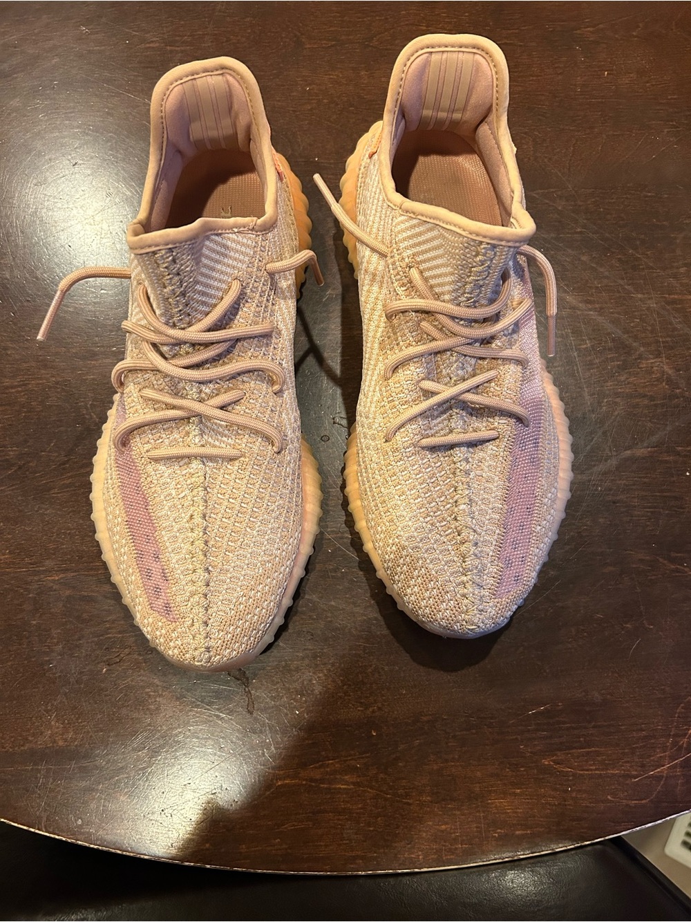 Yeezy Boost 350 V2 Pink Tan Knit Sneakers